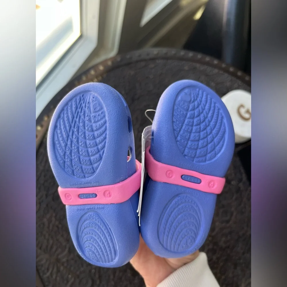 💖CROCS KEELEY EMBELLISHED FLATS IN LAPIS 4 C4